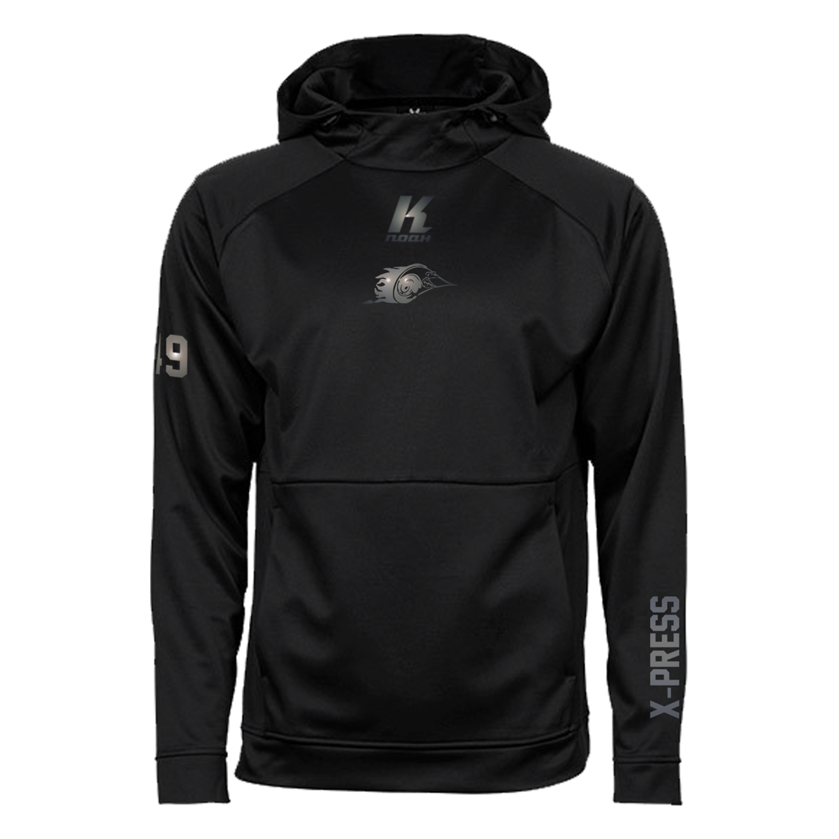 X-Press "Blackline" Performance Hoodie JH006 with Playernumber or Initials