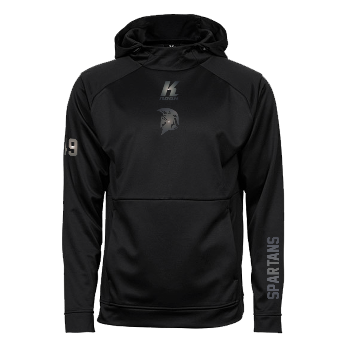 Spartans "Blackline" Performance Hoodie JH006 with Playernumber or Initials