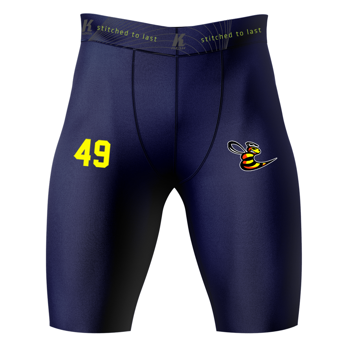 Hornets K.Tech Compression Short BA0512 with Playernumber/Initials