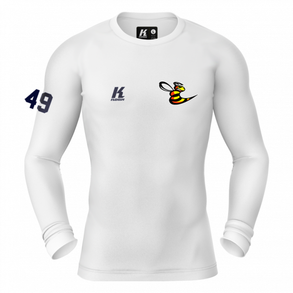 Hornets K.Tech Compression Longsleeve Shirt white with Playernumber/Initials