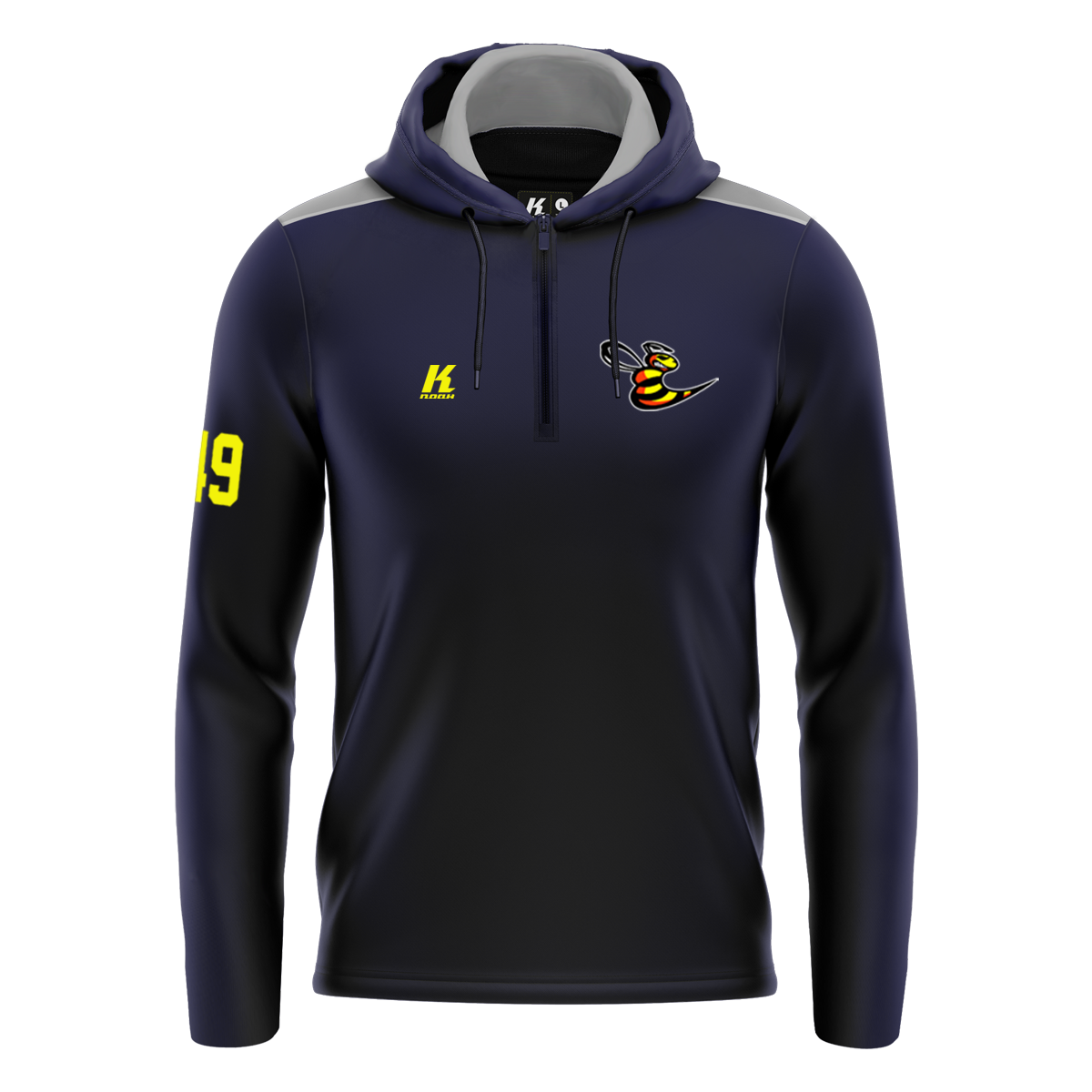 Hornets K.Tech-Fiber Hoodie “Heritage” with Playernumber/Initials