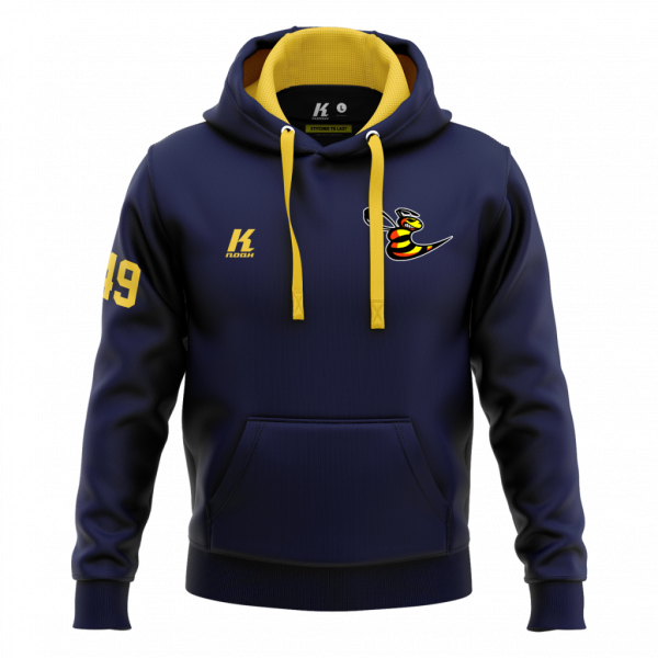 Hornets Varsity Hoodie Primary navy with Playernumber/Initials