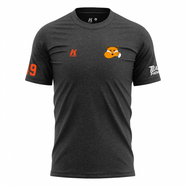 Foxes Basic Tee Primary anthracite with Playernumber/Initials