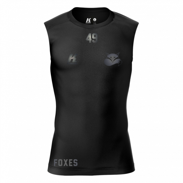 Foxes "Blackline" K.Tech Compression Sleeveless Shirt with Playernumber/Initials