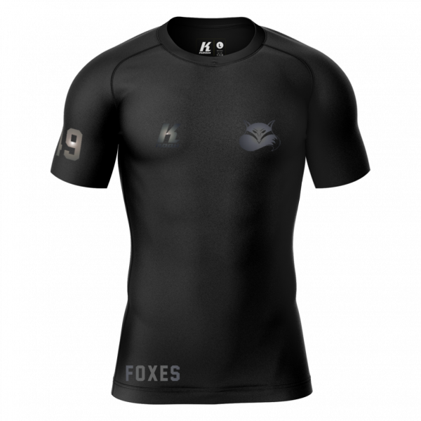 Foxes "Blackline" K.Tech Compression Shortsleeve Shirt with Playernumber/Initials