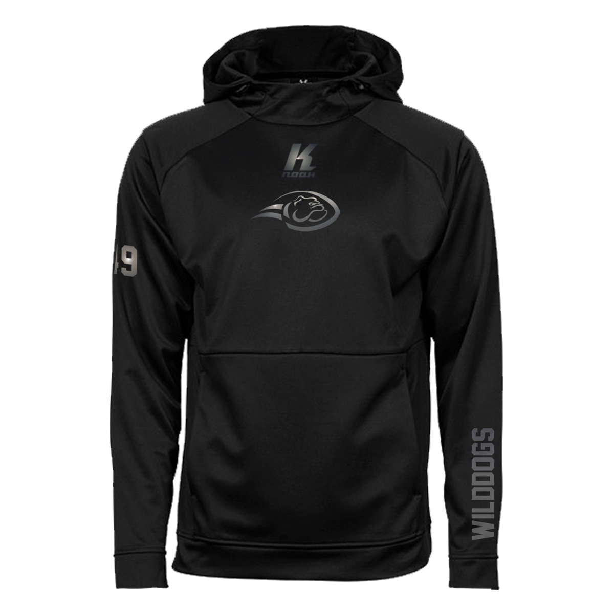 Wilddogs "Blackline" Performance Hoodie JH006 with Playernumber or Initials