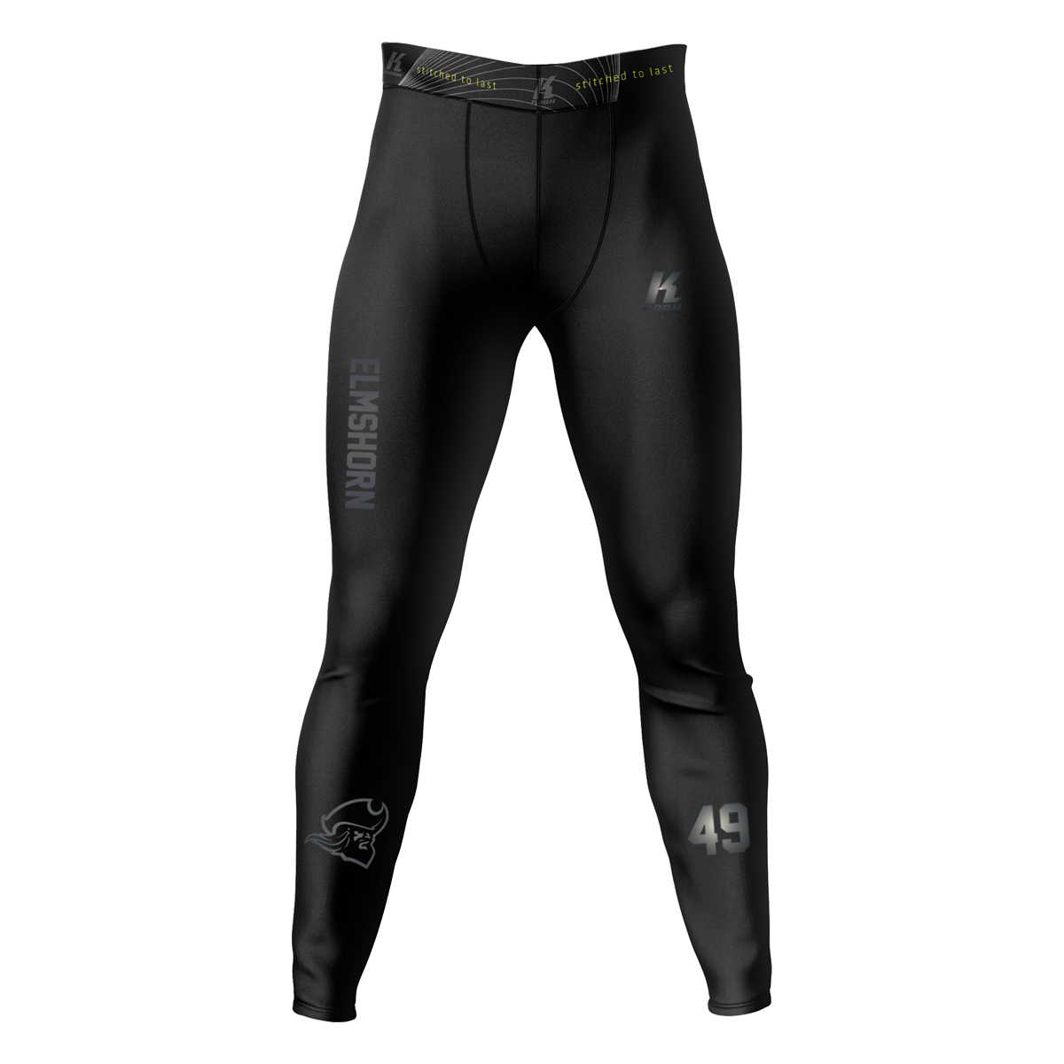 Fighting Pirates "Blackline" K.Tech Fiber Compression Pant BA0514 with Playernumber/Initials