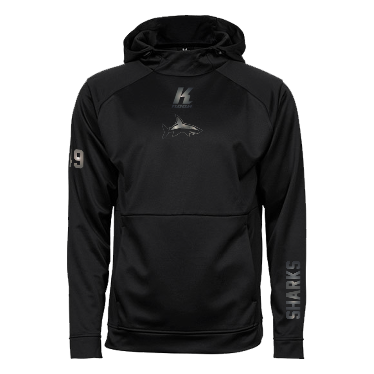 Sharks "Blackline" Performance Hoodie JH006 with Playernumber or Initials