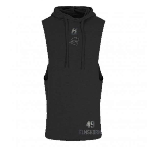 Fighting Pirates "Blackline" Sleeveless Muscle Hoodie JC053 with Playernumber or Initials