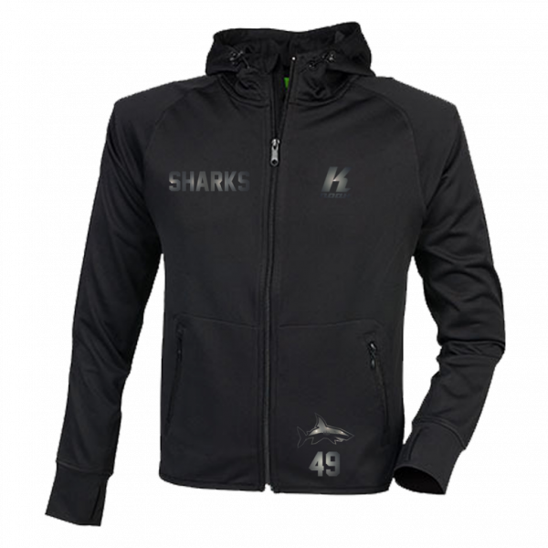 Sharks "Blackline" Zip Hoodie TL550 with Playernumber or Initials
