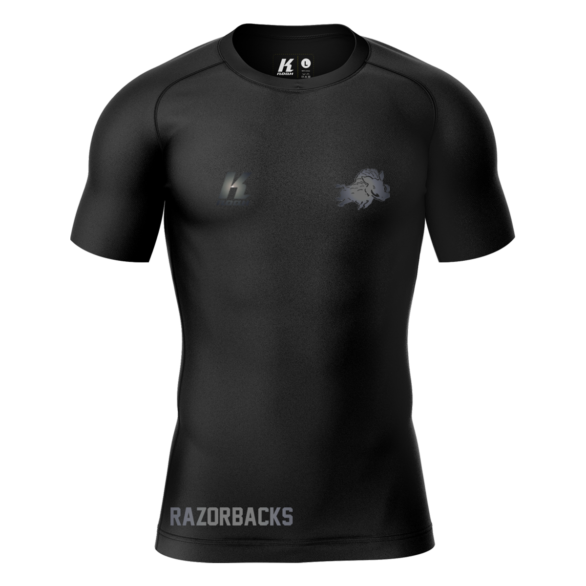 Razorbacks "Blackline" K.Tech Compression Shortsleeve Shirt