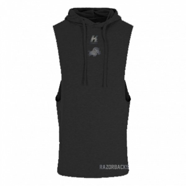 Razorbacks "Blackline" Sleeveless Muscle Hoodie JC053