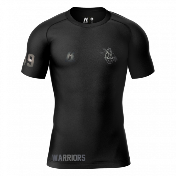 Warriors "Blackline" K.Tech Compression Shortsleeve Shirt with Playernumber/Initials
