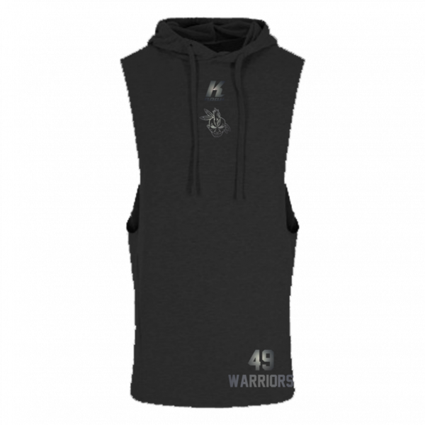 Warriors "Blackline" Sleeveless Muscle Hoodie JC053 with Playernumber or Initials
