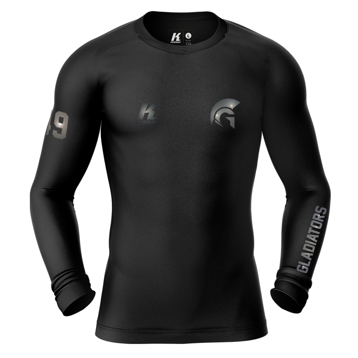 Gladiators "Blackline" K.Tech Compression Longsleeve Shirt with Playernumber/Initials