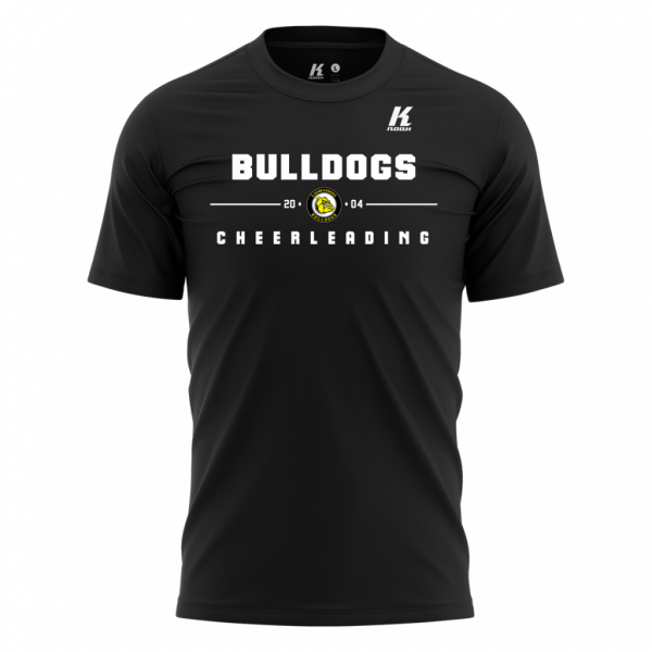 LB-Bulldogs Cheerleader Wordmark Tee black 190g. ST222