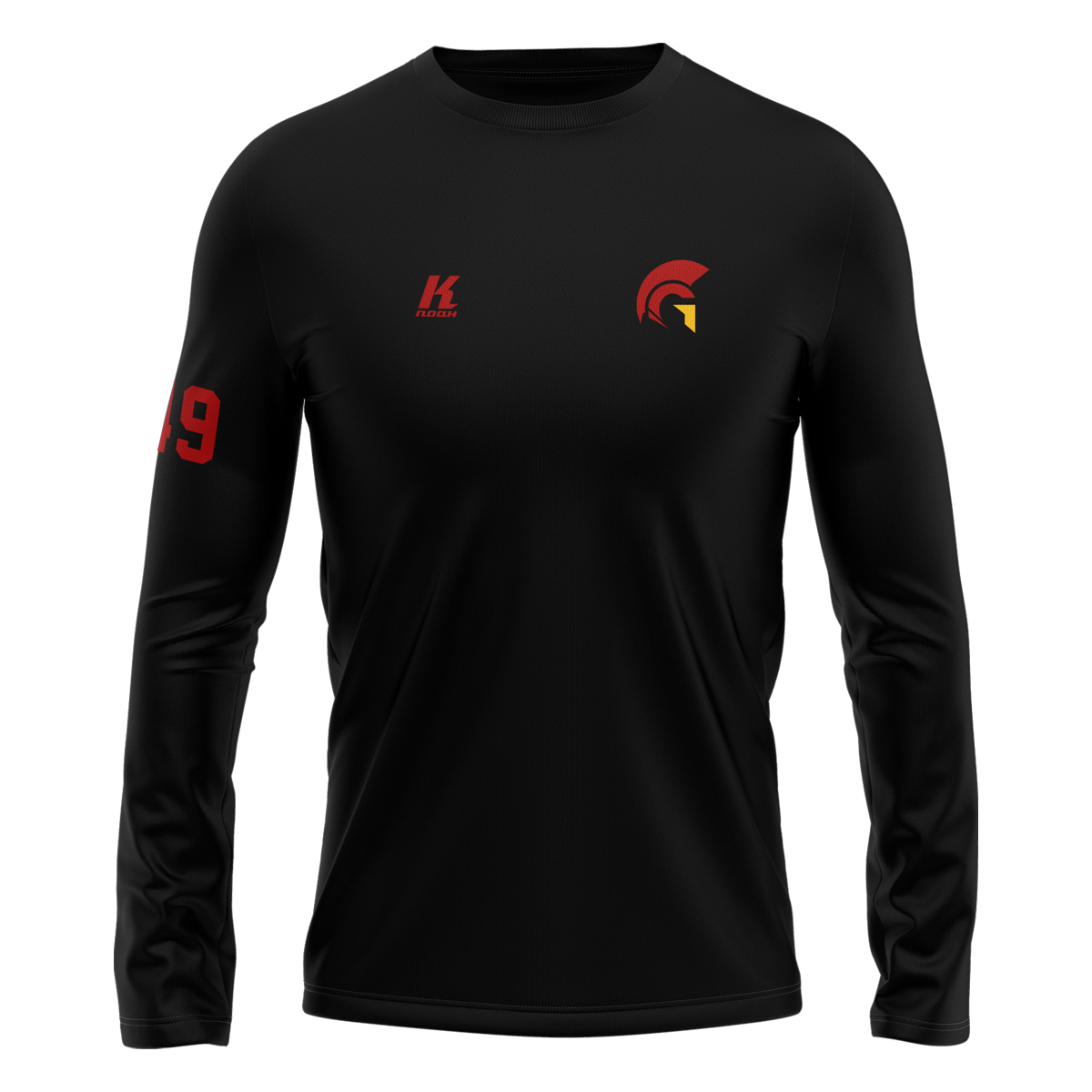 Gladiators Basic Longsleeve Tee Primary with Playernumber/Initials