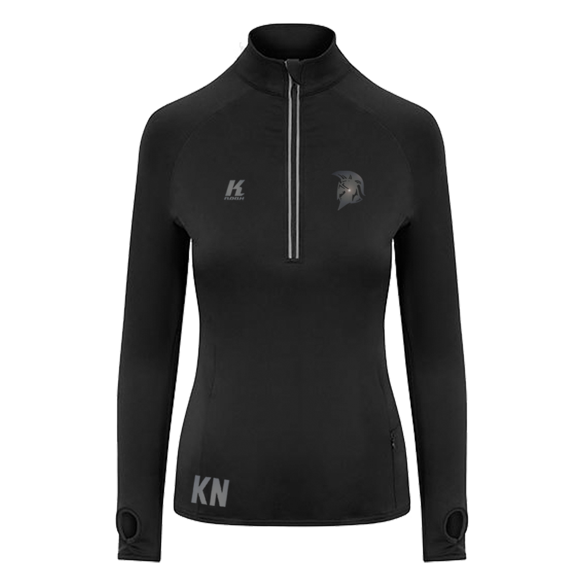 Spartans "Blackline" Womens Cool Flex 1/2 Zip Top with Initials/Playernumber