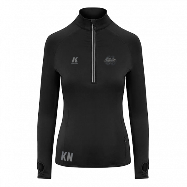 Thunder "Blackline" Womens Cool Flex 1/2 Zip Top with Initials/Playernumber