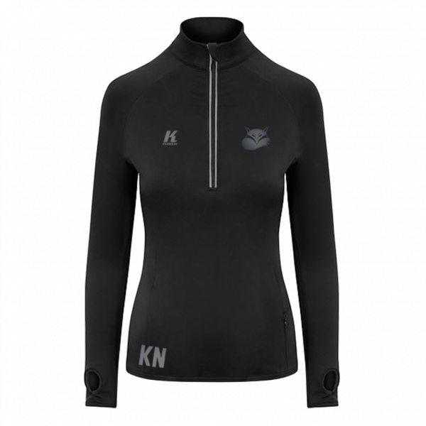 Foxes "Blackline" Womens Cool Flex 1/2 Zip Top with Initials/Playernumber