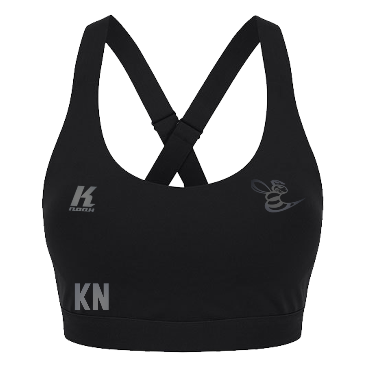 Hornets "Blackline" Womens Impact Core Bra TL371 with Initials/Playernumber