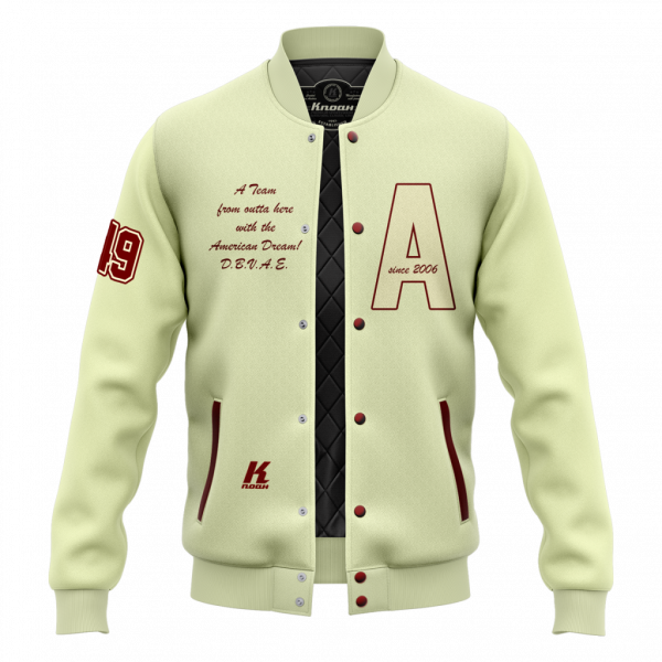 Day 18: "Athletics white" Authentic Varsity Jacket with Playernumber/Initials