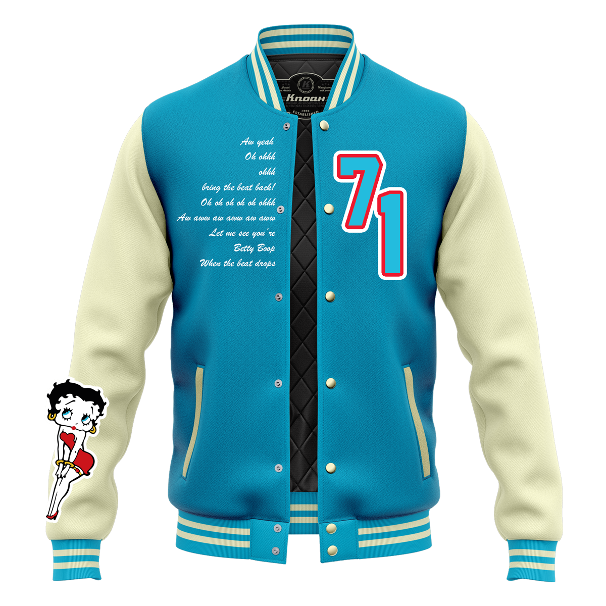 Day 4: "Betty Boop" Authentic Varsity Jacket with Playernumber/Initials
