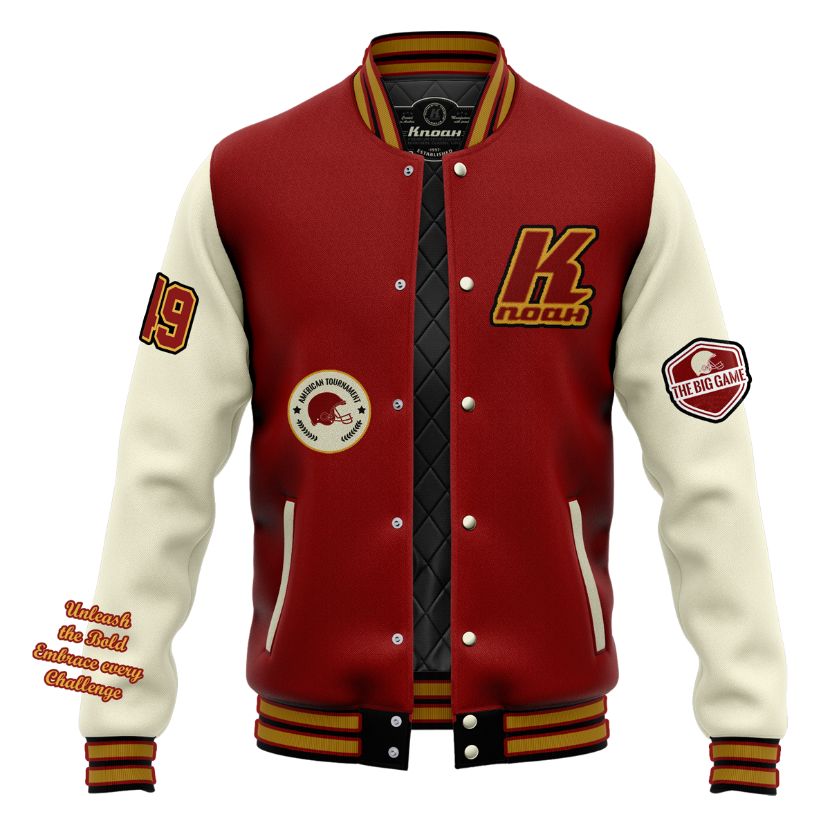 Day 9: "The big Game" Authentic Varsity Jacket with Playernumber/Initials