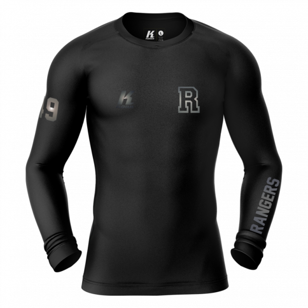 Rangers "Blackline" K.Tech Compression Longsleeve Shirt with Playernumber/Initials