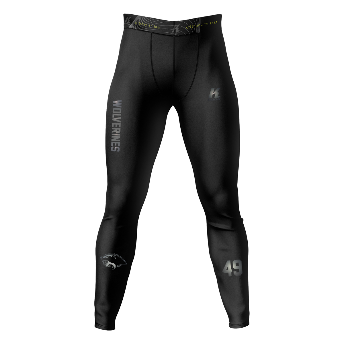 Wolverines "Blackline" K.Tech Fiber Compression Pant BA0514 with Playernumber/Initials