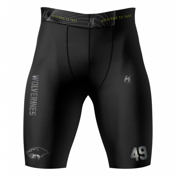 Wolverines "Blackline" K.Tech Fiber Compression Pant BA0512 with Playernumber/Initials