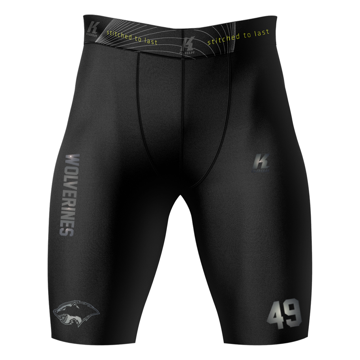 Wolverines "Blackline" K.Tech Fiber Compression Pant BA0512 with Playernumber/Initials