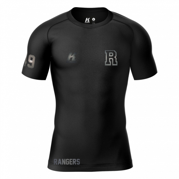 Rangers "Blackline" K.Tech Compression Shortsleeve Shirt with Playernumber/Initials