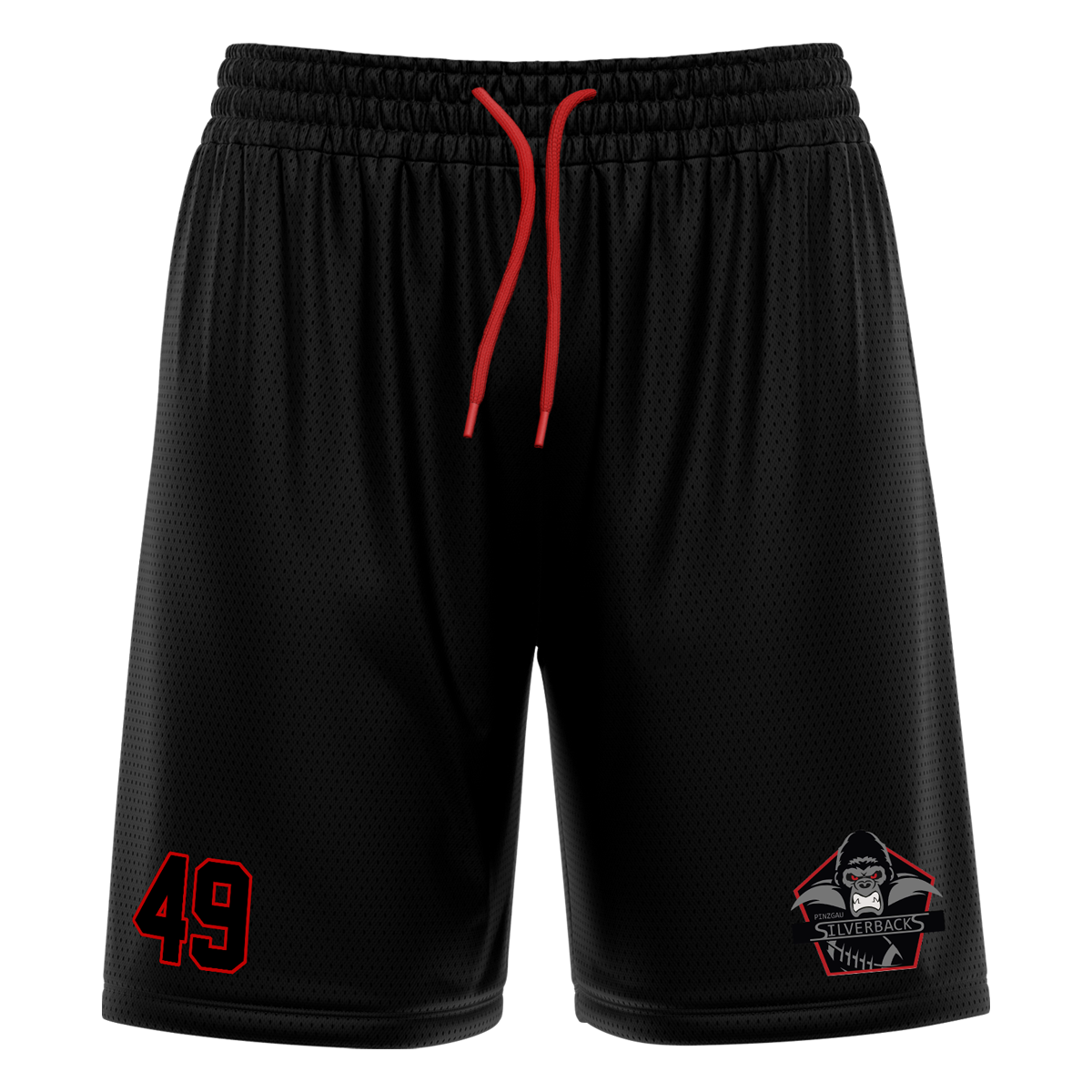 Silverbacks Athletic Mesh-Short with Playernumber/Initials