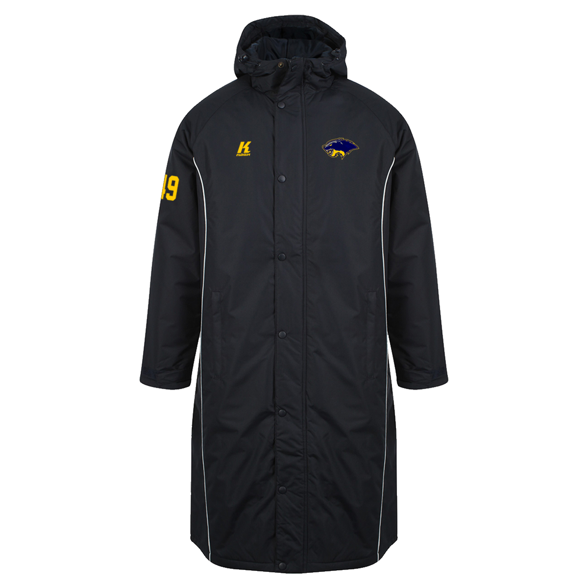 Wolverines Sideline Sub Coat with Playernumber/Initials