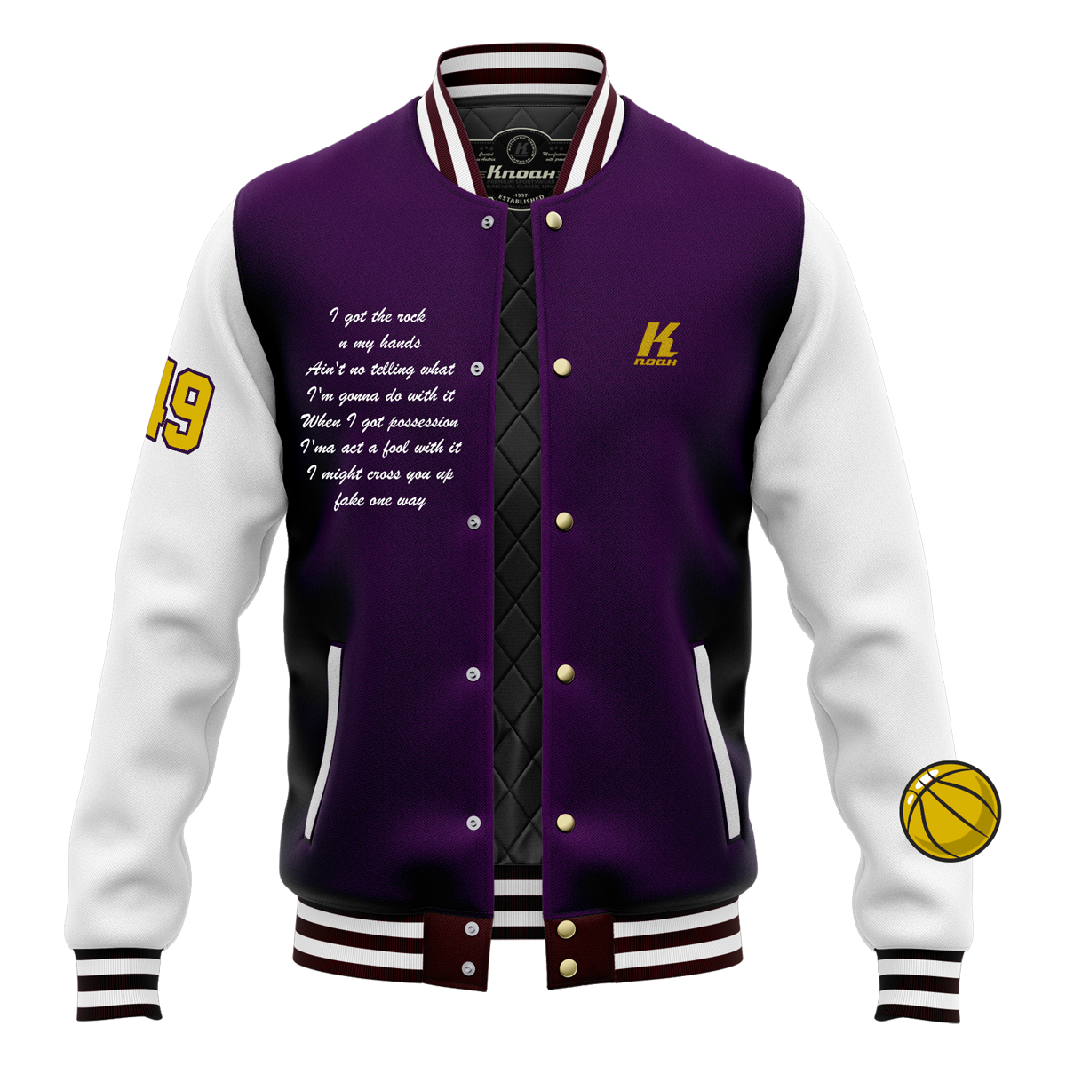 Day 10: "Slamdunk" Authentic Varsity Jacket with Playernumber/Initials