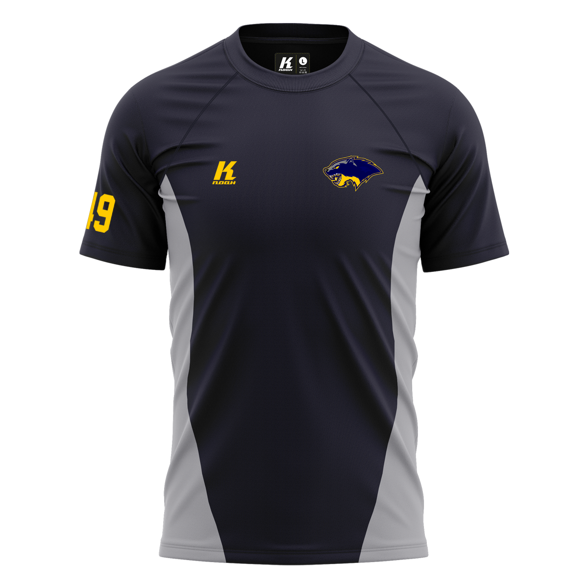 Wolverines K.Tech-Fiber T-Shirt “Training” with Playernumber/Initials
