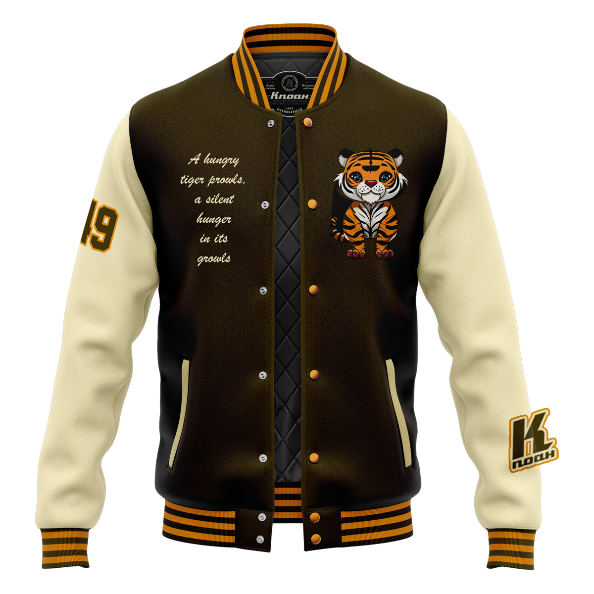 Day 1: "Tigers" Authentic Varsity Jacket with Playernumber/Initials