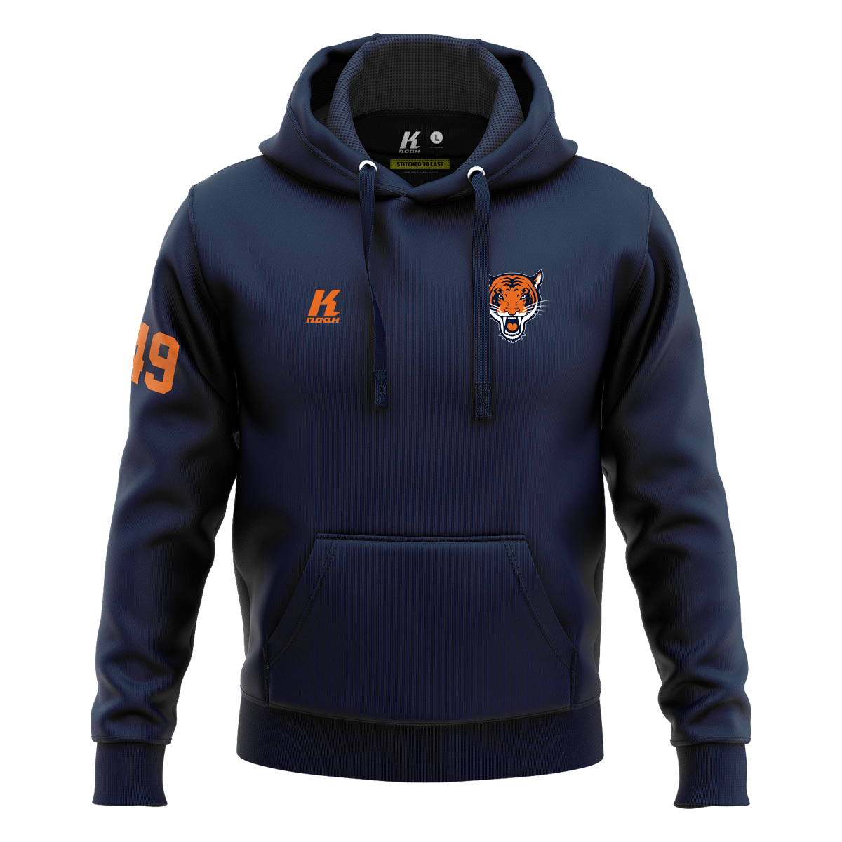 Tigers Basic Hoodie Primary with Playernumber/Initials