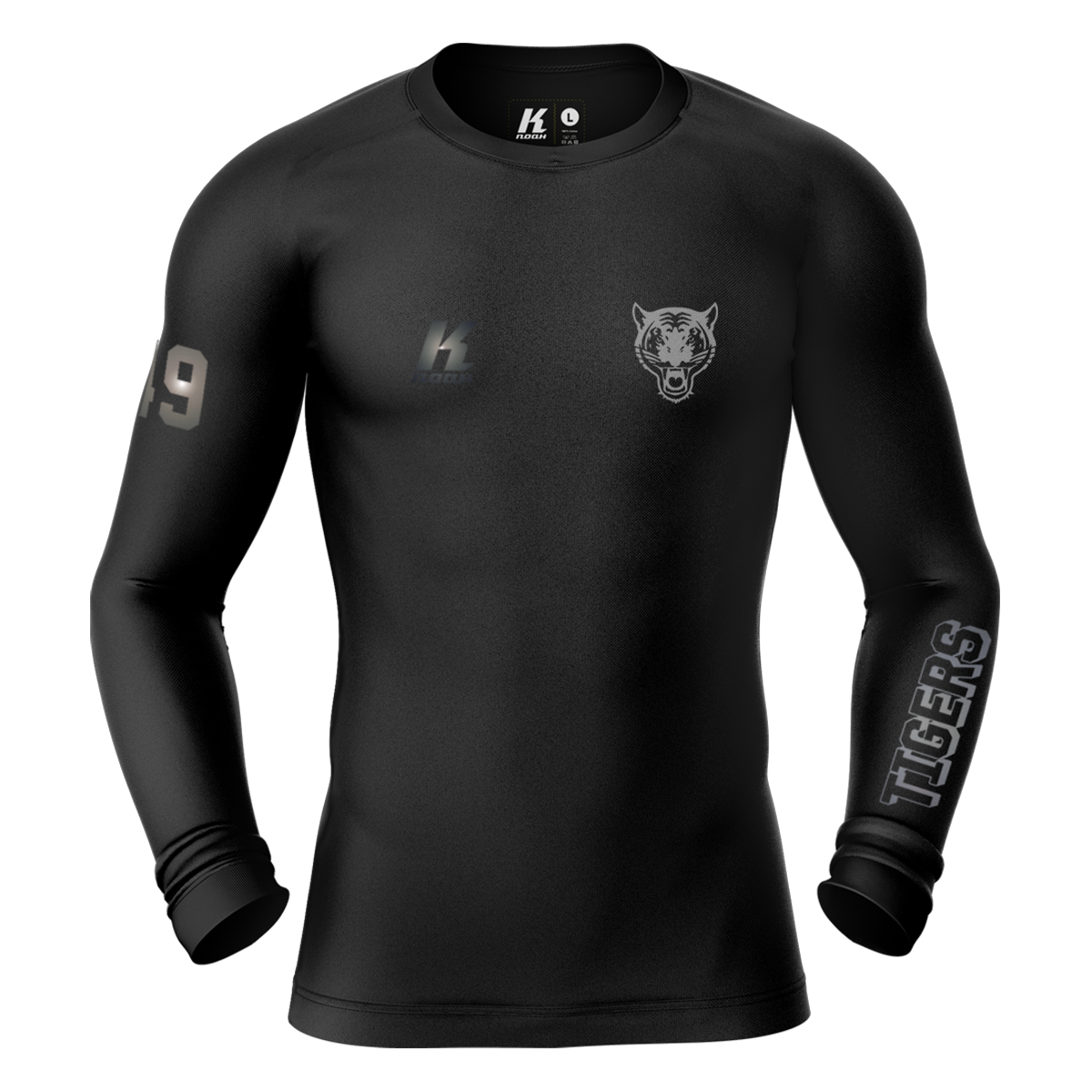 Tigers "Blackline" K.Tech Compression Longsleeve Shirt with Playernumber/Initials