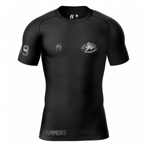 S-Hammers "Blackline" K.Tech Compression Shortsleeve Shirt with Playernumber/Initials