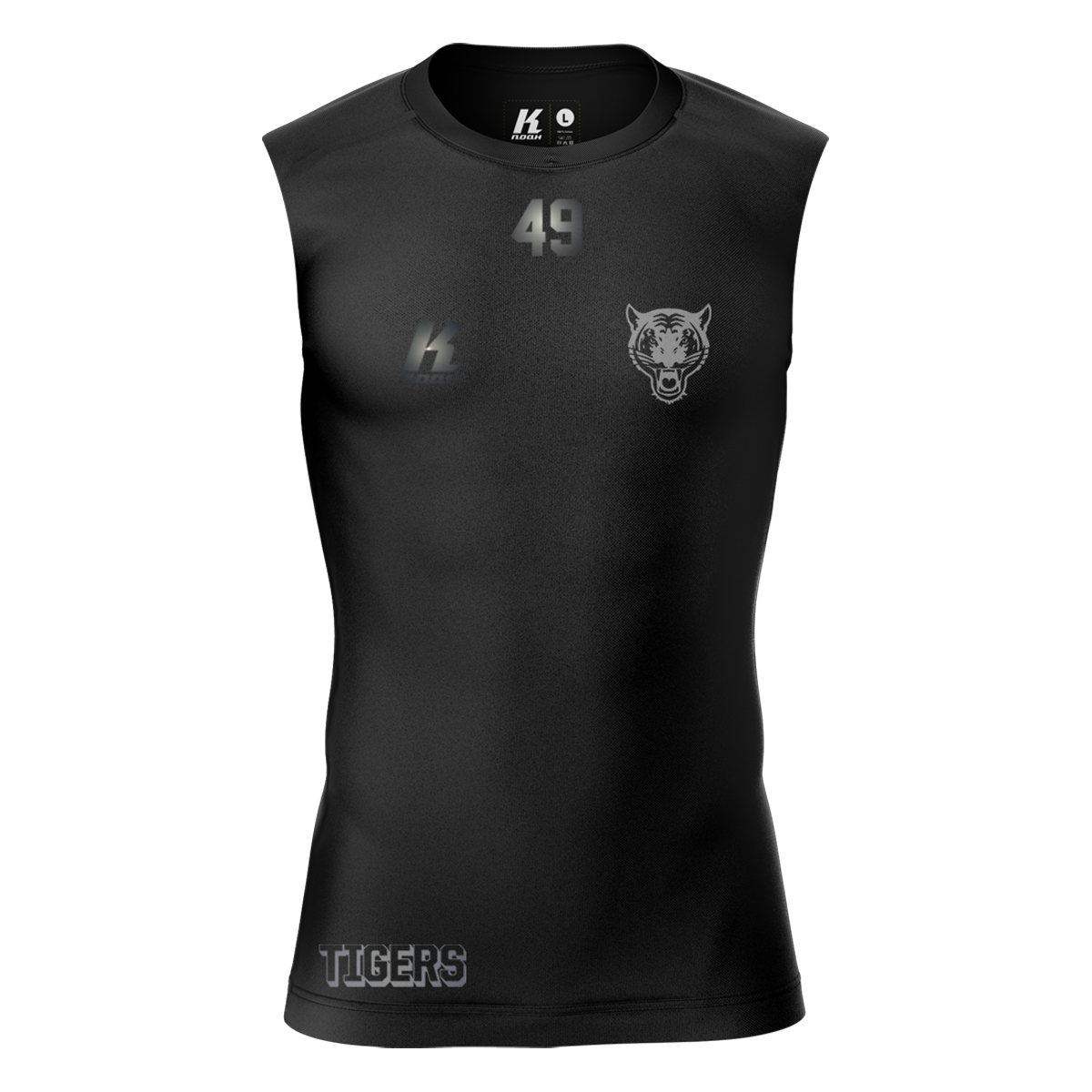 Tigers "Blackline" K.Tech Compression Sleeveless Shirt with Playernumber/Initials
