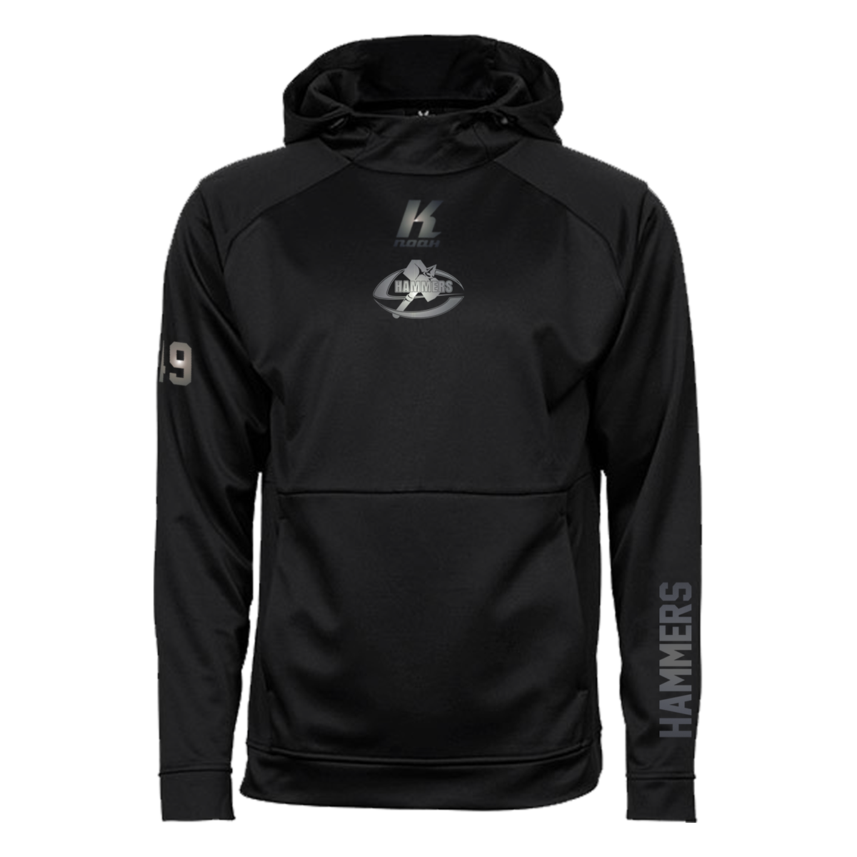 S-Hammers "Blackline" Performance Hoodie JH006 with Playernumber or Initials