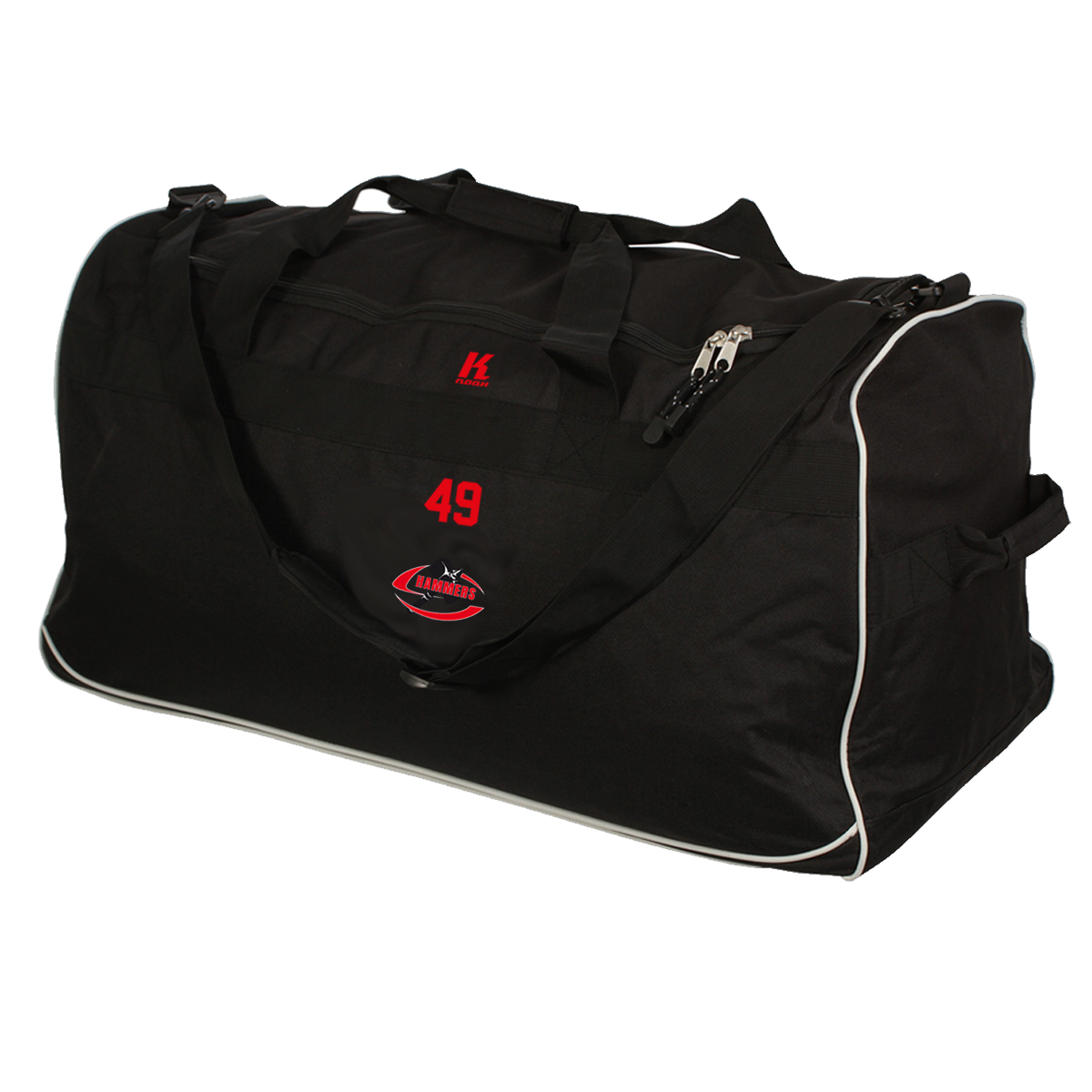 S-Hammers Jumbo Team Kitbag with Playernumber or Initials