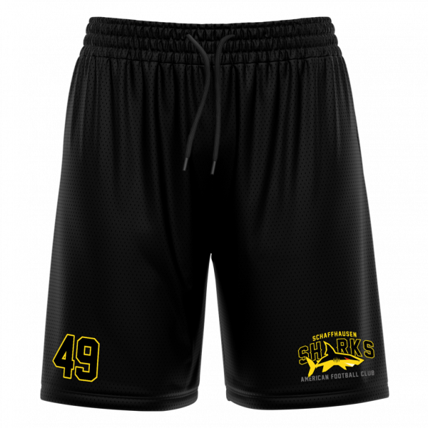 Sharks Athletic Mesh-Short with Playernumber/Initials