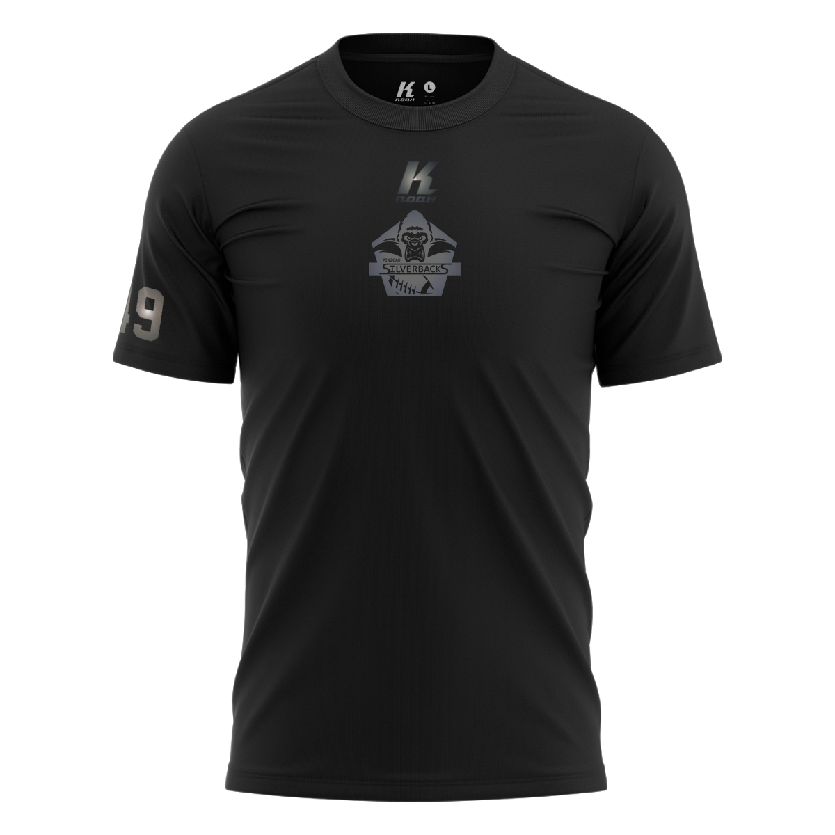Silverbacks "Blackline" K.Tech Sports Tee S8000 with Playernumber/Initials