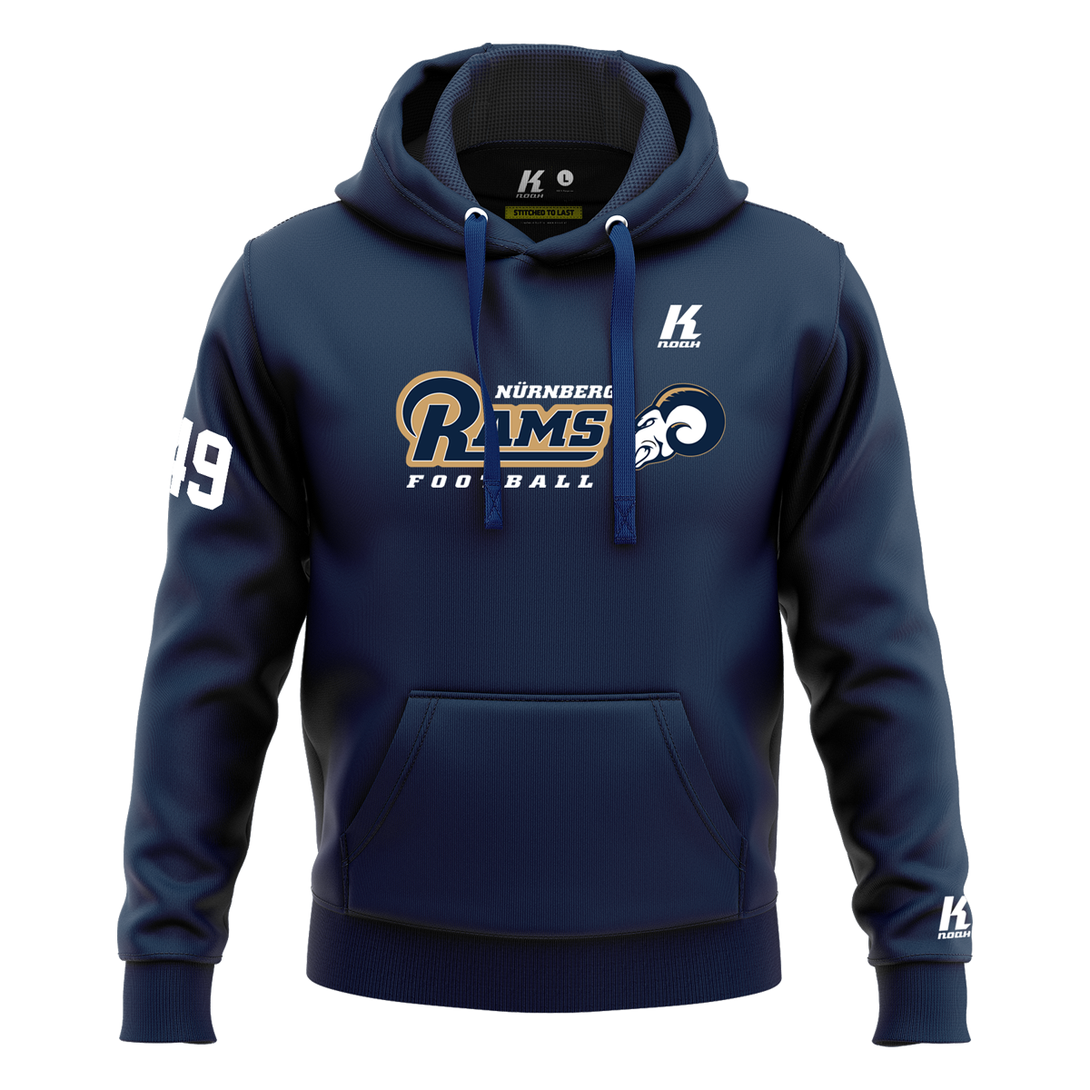 Rams Basic Hoodie Essential Navy with Playernumber/Initials