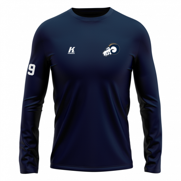 Rams Basic Longsleeve Tee Primary Navy with Playernumber/Initials