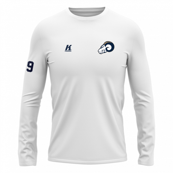 Rams Basic Longsleeve Tee Primary White with Playernumber/Initials
