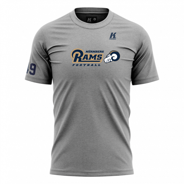 Rams Basic Tee Essential Grey with Playernumber/Initials
